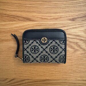 Tory Burch T Monogram Zip Coin Case in Tory Navy